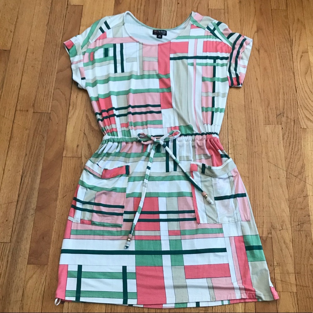 Webster at Target Easy Waist Plaid Pink Dress